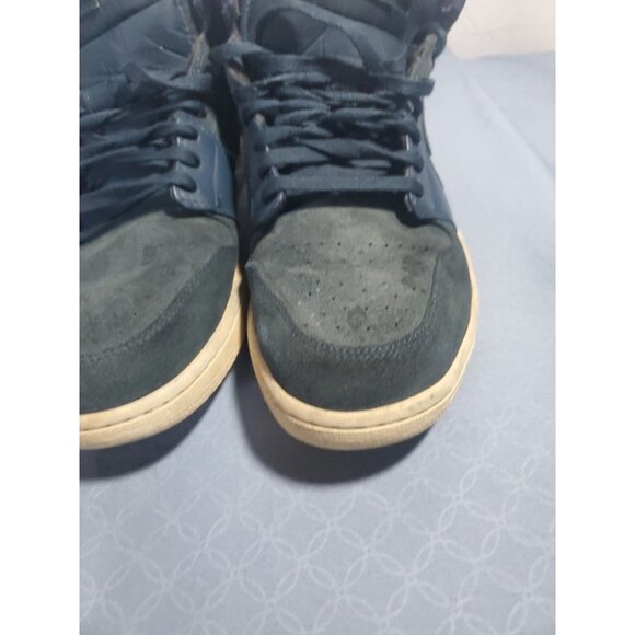 Nike Air Jordan 1 Retro Mid Armory Navy/Electrolime Jumpman 554724-421 Mens 13 - Picture 5 of 16